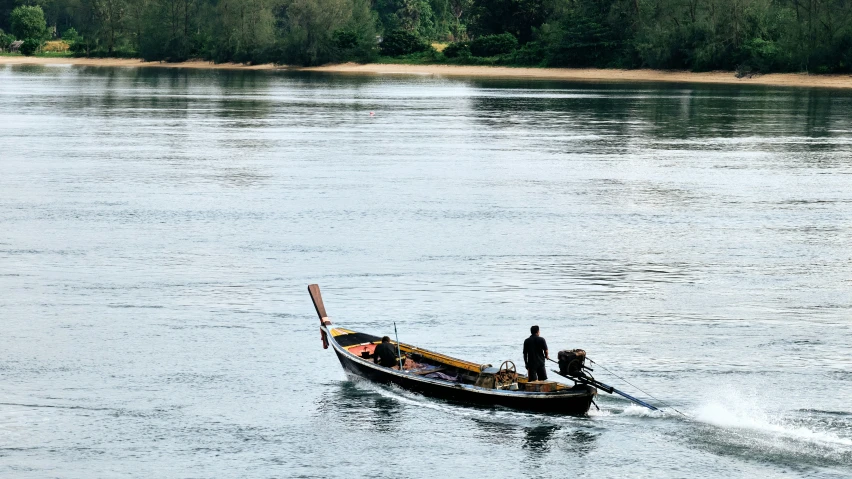 there is an image of a person in the boat