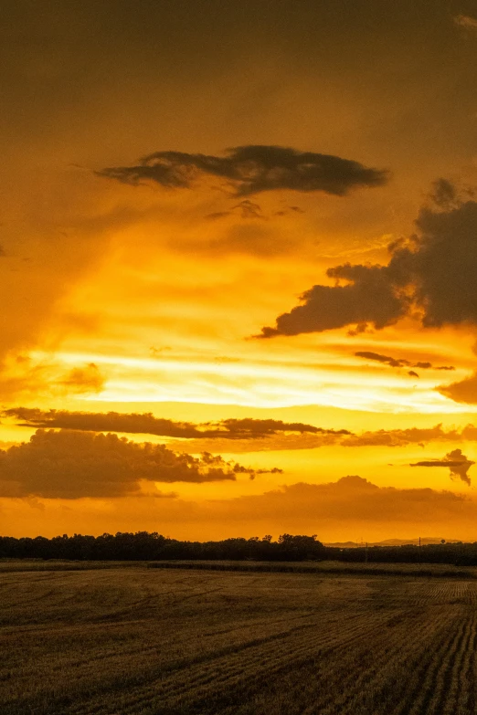 a large plane is flying in the sky at sunset