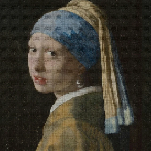 a po of a person with a pearl earring