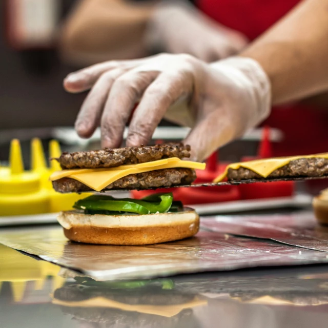 the burger is ready to be served to everyone