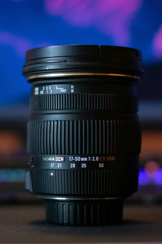 the top view of the lens that is on top of a table