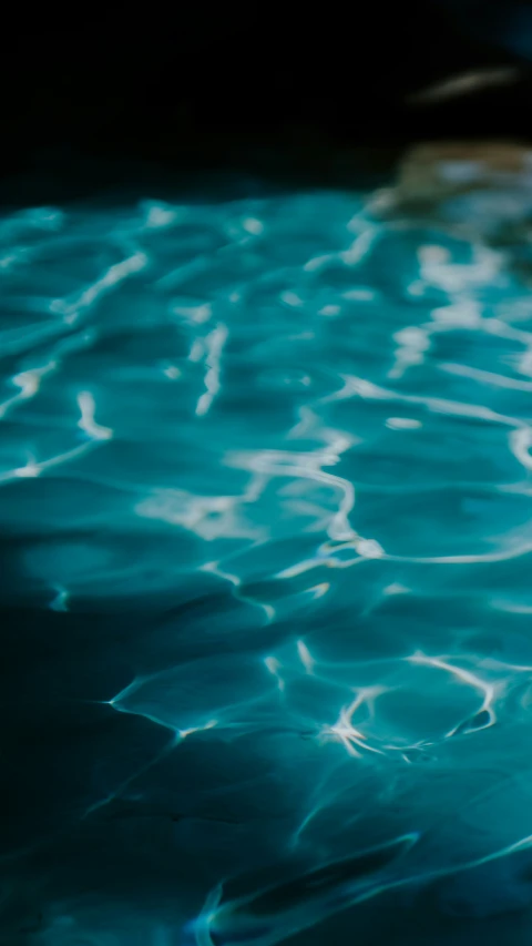 close up of water reflecting the sun