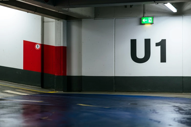 a parking garage with no parking on the first floor