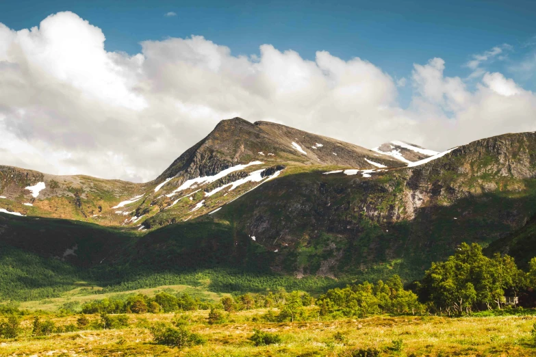 a landscape of mountains that are covered in snow