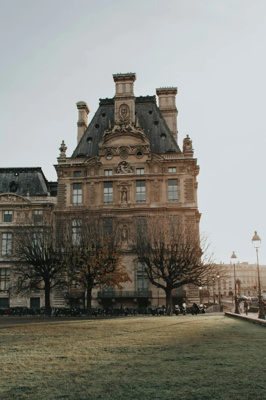 this is a building with many windows and towers