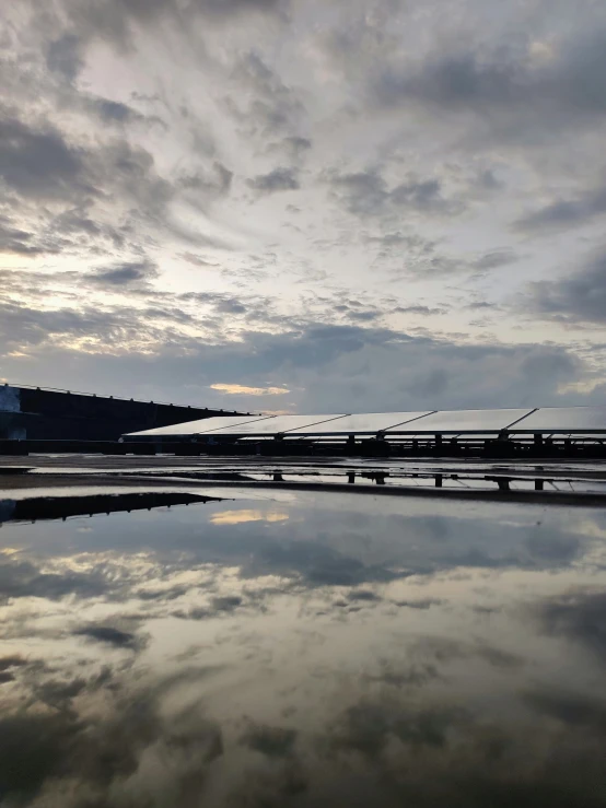 two bridges over a water filled body of water