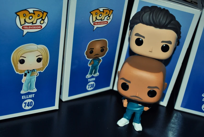 two pop television figures in the shape of pop