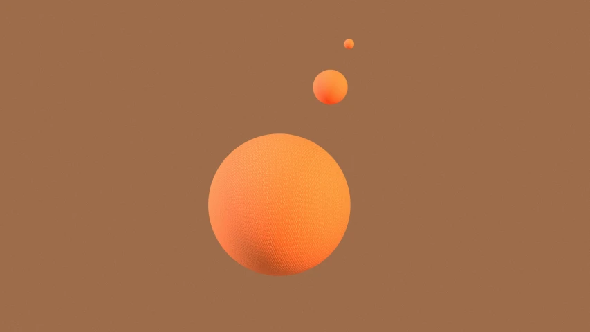 two circles are seen with orange colored background