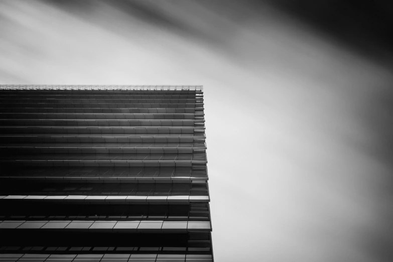 a building with very tall windows on it