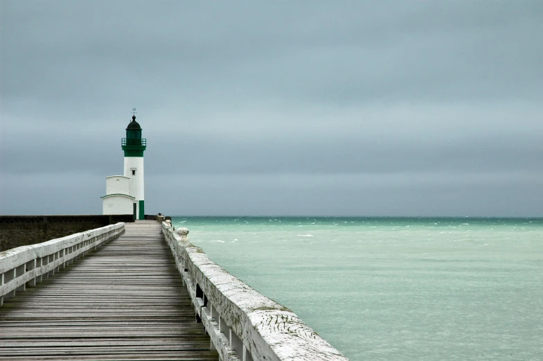 a view of the ocean from a pier