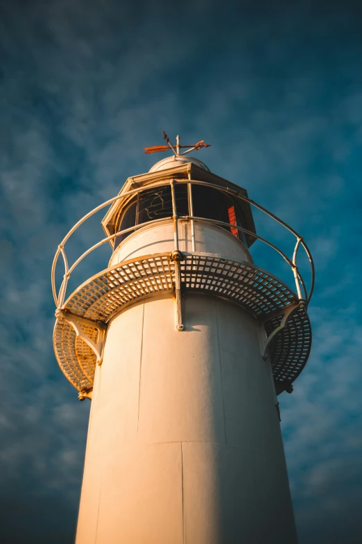 the lighthouse is located on top of the platform