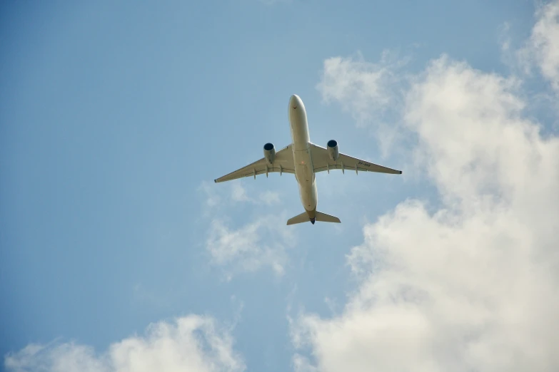 a plane that is flying in the air