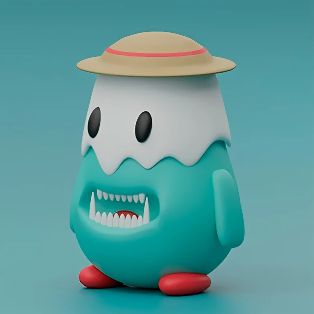 an item that looks like a monster with a hat on