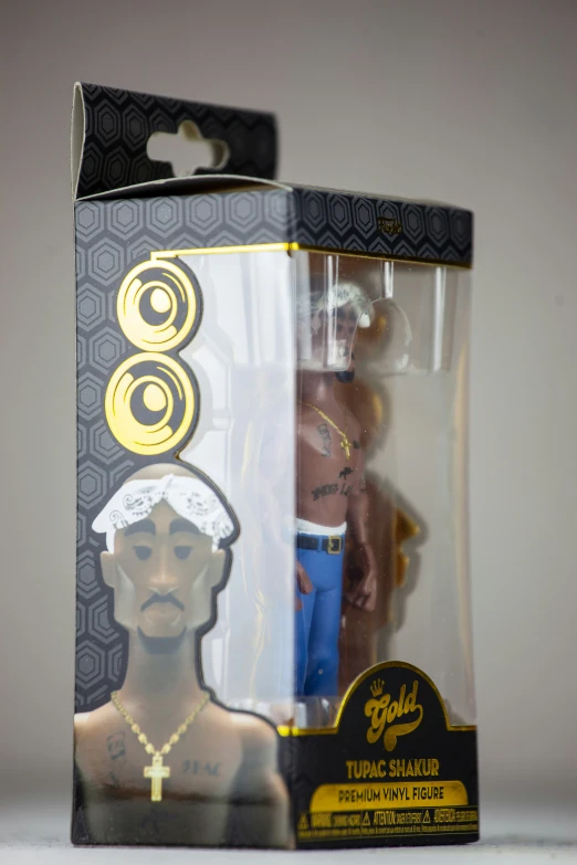 the packaging features a doll in it, with a black head
