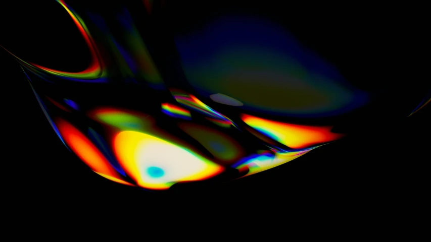 bright multicolored swirl in dark place