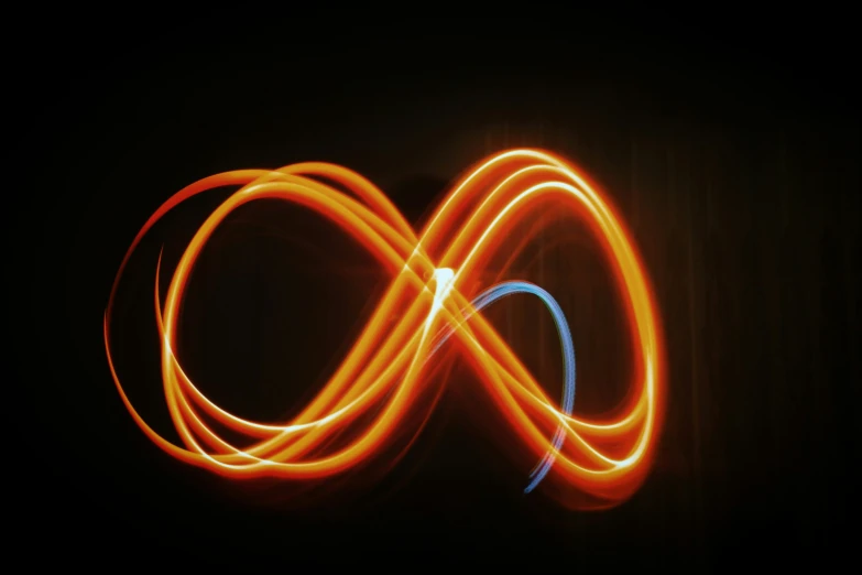 an artistic pograph that uses light to create a curve