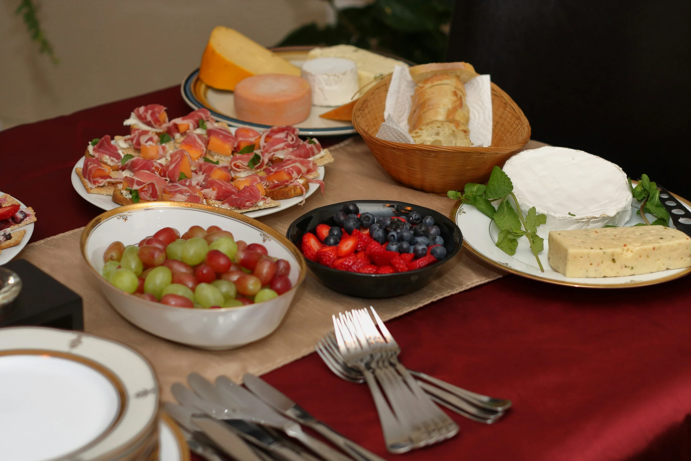 a variety of different kinds of foods on a table