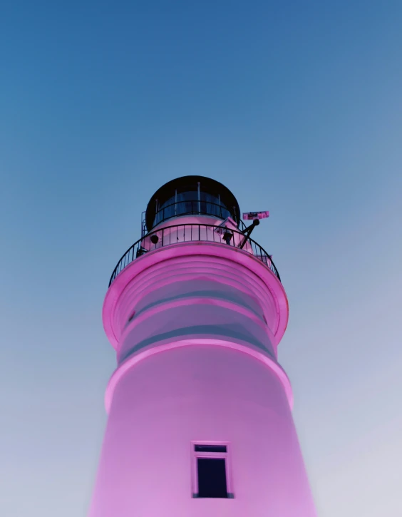 this pink light house is one of several unique things you can find on earth