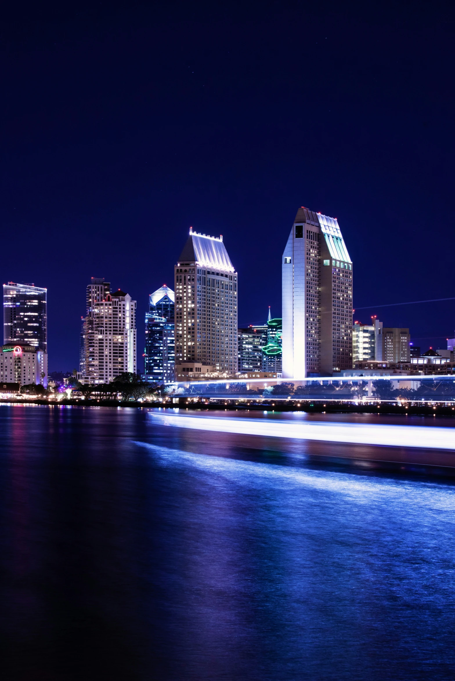 a view of a city from the sea