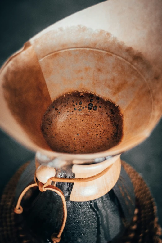 an upside down view of a coffee pot on top of a stove