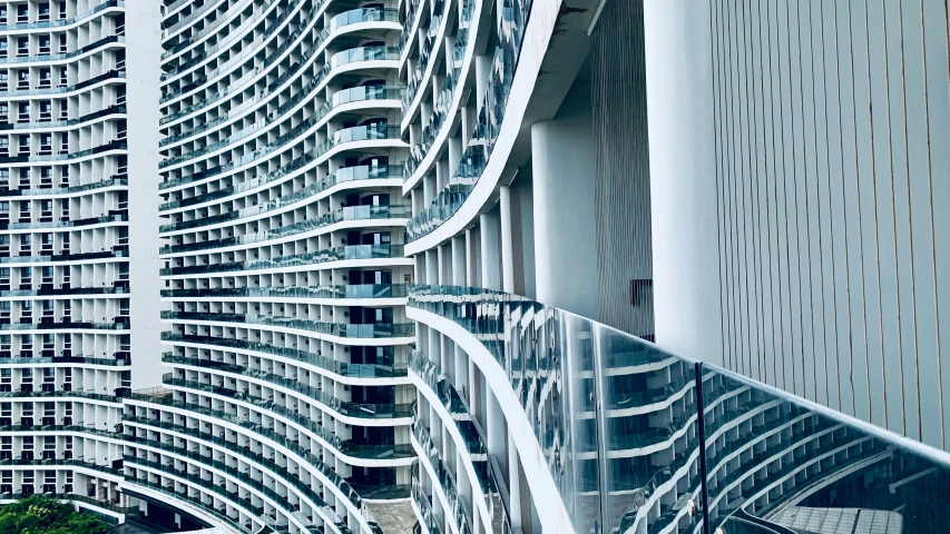an image of futuristic architecture from the window