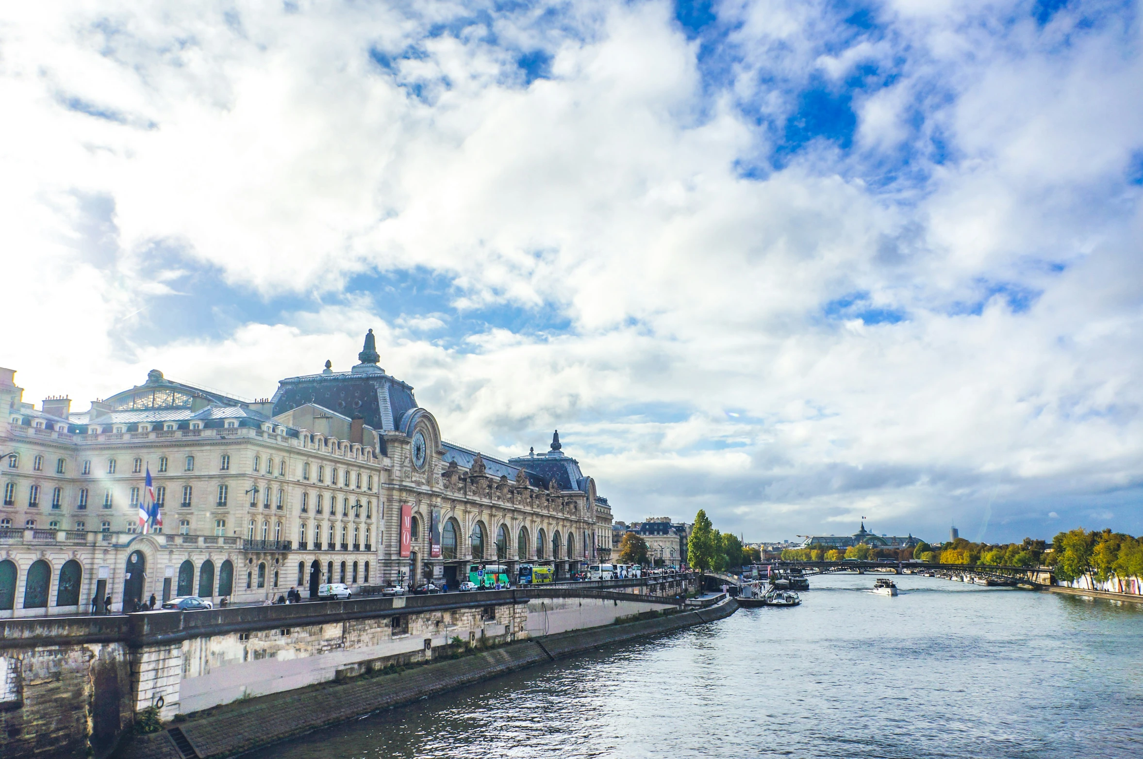 an image of a scenic river setting with sky in the background