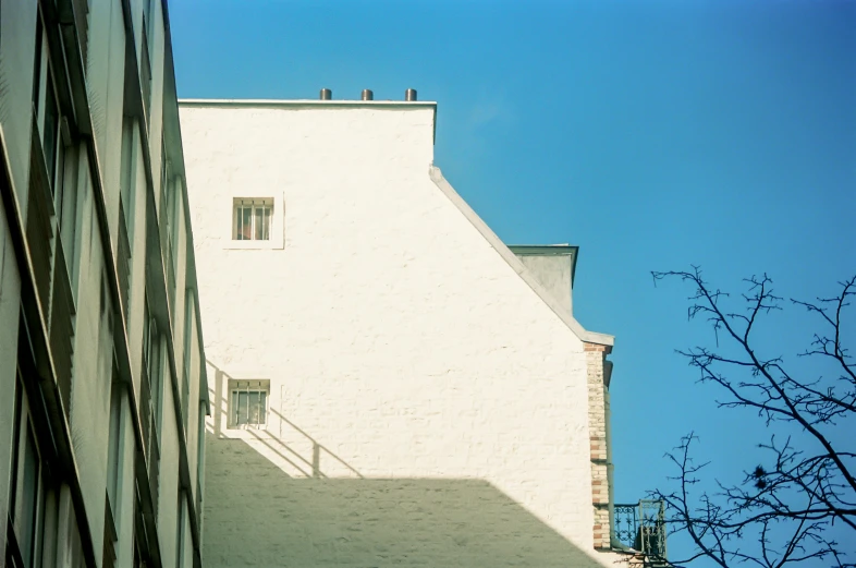 the building is made of bricks and white