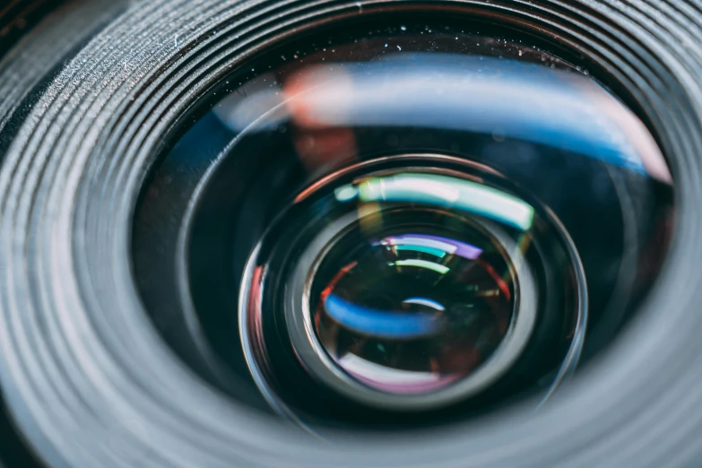 an up close view of a camera lens