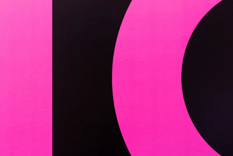 an abstract pink and black design with a vertical strip in the background