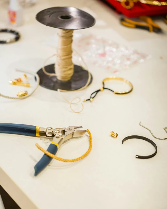 sewing supplies are shown in front of the camera