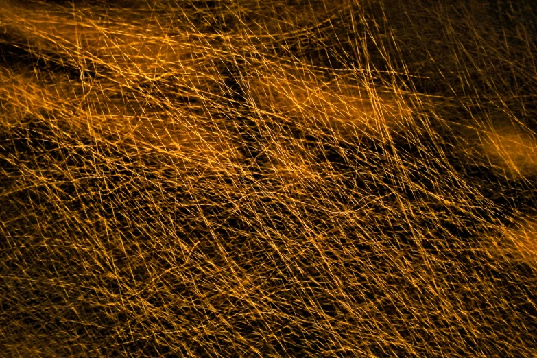 the top view of a hairbrush showing an orange streaks