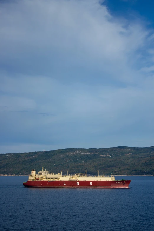 a large ship sailing in the ocean