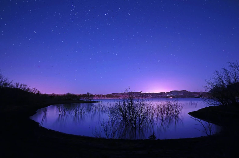 the night is about to go on over the lake