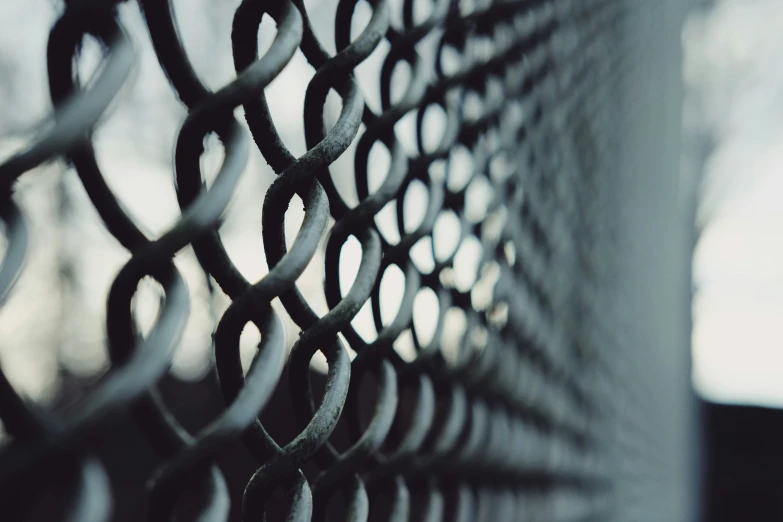 a black and white po of a fence