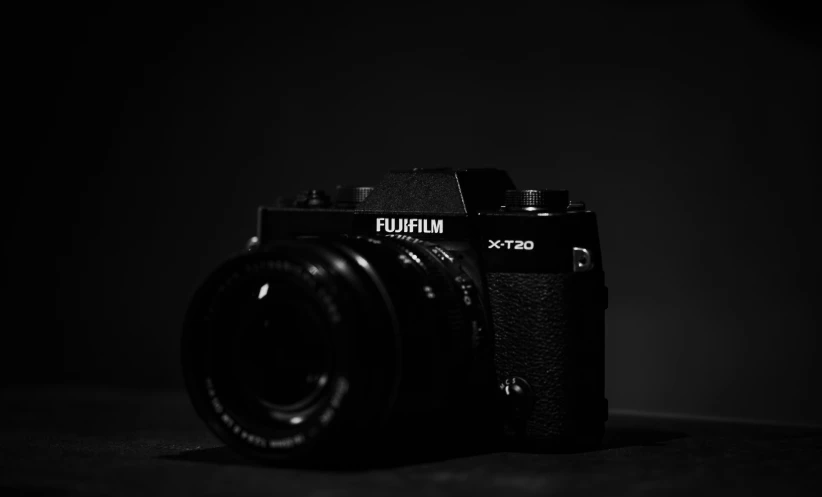a dark po of a camera with black filters