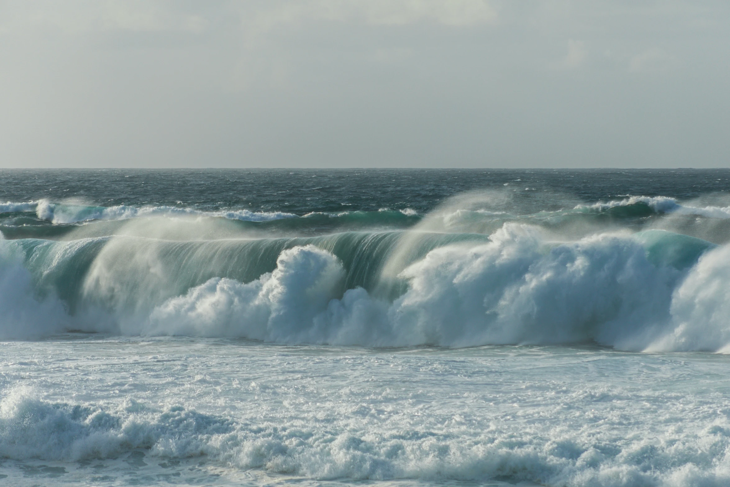 some very big pretty waves on the ocean