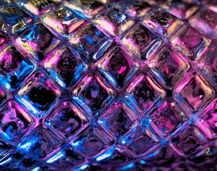 a closeup of colorful and sparkling glass