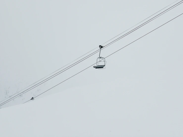 this is two people standing on the top of a ski lift