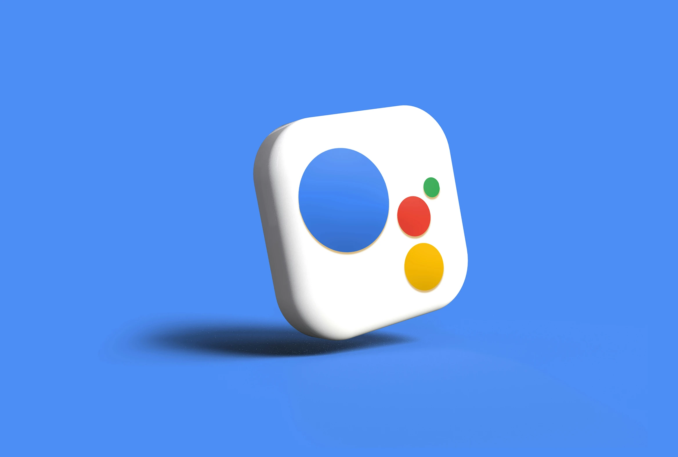 a white square shaped object with colored dots