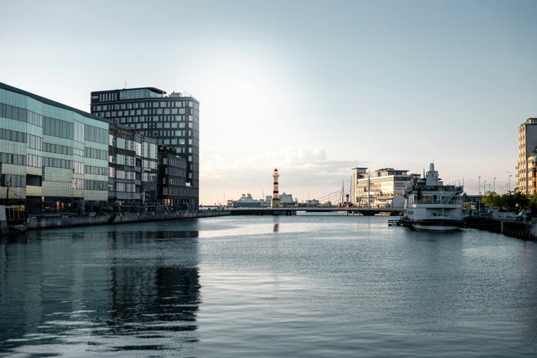 this is an image of a city from across the river