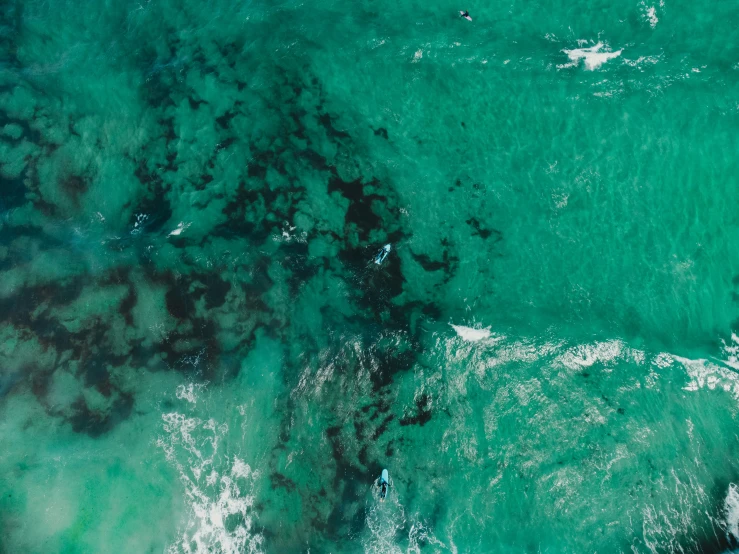 green water is shown in this aerial po