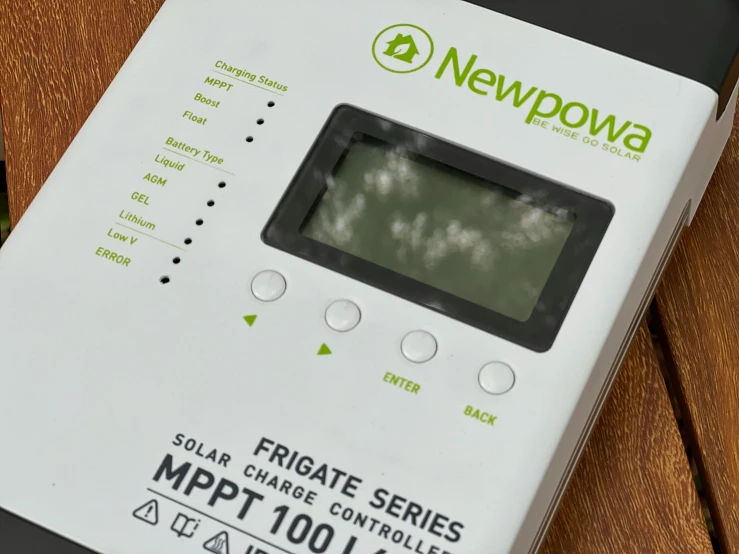 a box of the newpowa solar charge controller