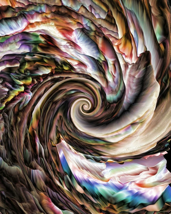 colorful spiral - shaped swirl with a white center
