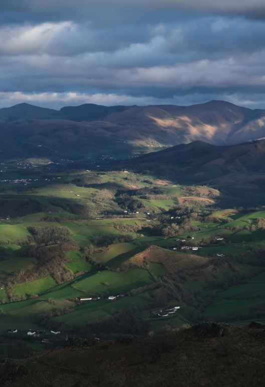 a po taken from an airplane of a mountain valley