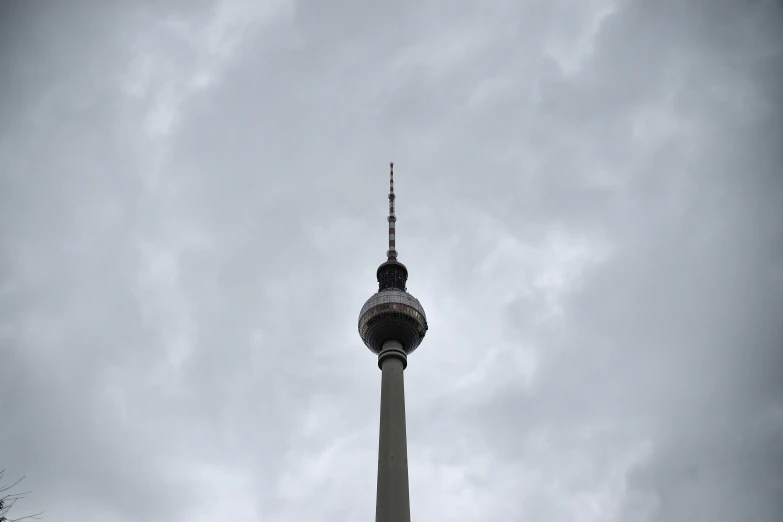 a sky view of the top of a tall building