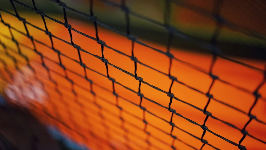 a tennis court with a line on top of it