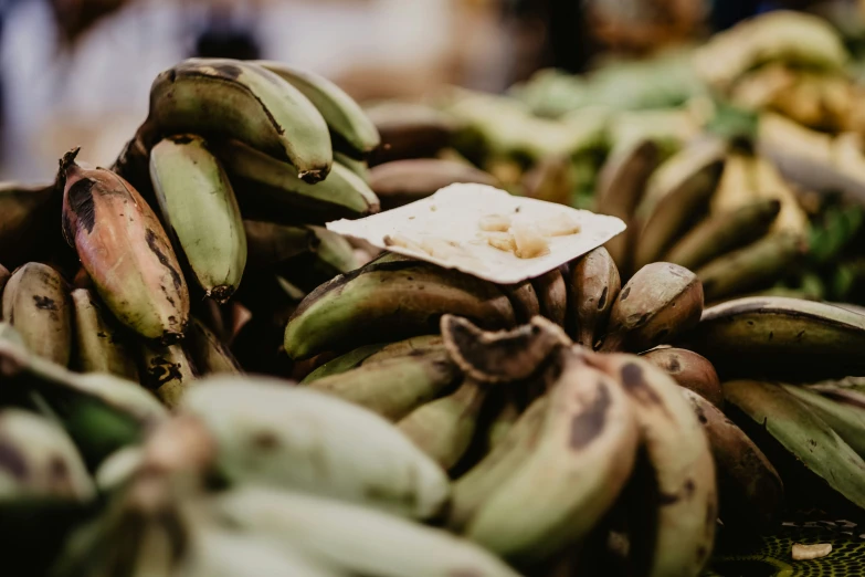 an assortment of different types of bananas on display