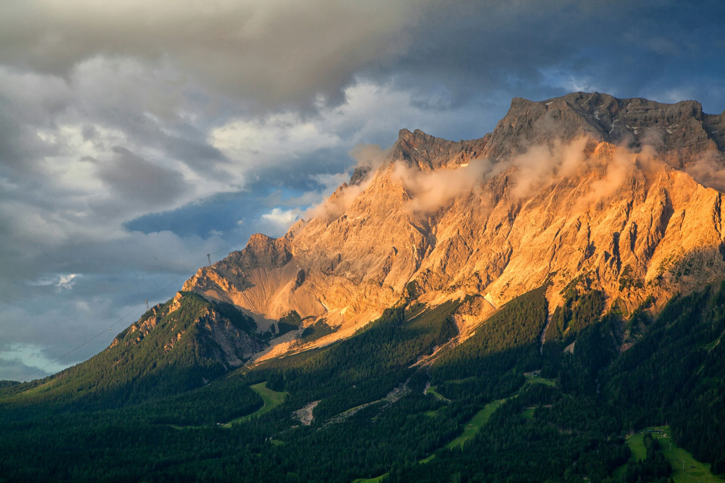 a large mountain towering up into the sky