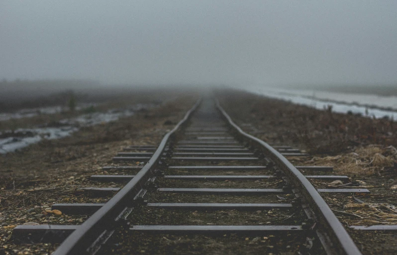 a train track in the middle of nowhere