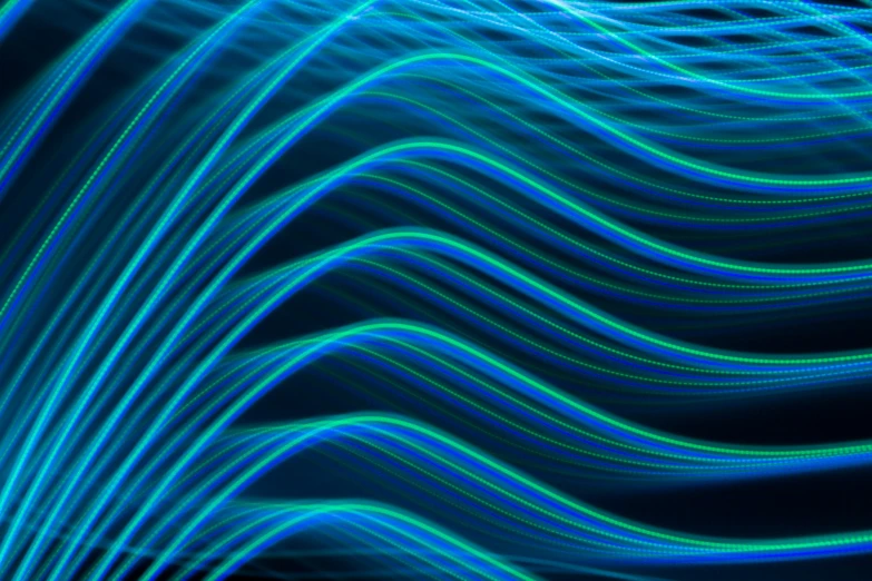 an image of blue lines moving with each other